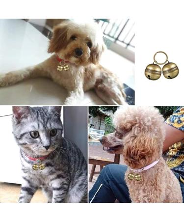 16-String Dog Collar Bell Set: Loud Brass Cat Bells with Key Rings for Pet Collar - Vintage Bronze Jingle Bells for Doorbell & Potty Training - Buy Online on GoSupps.com