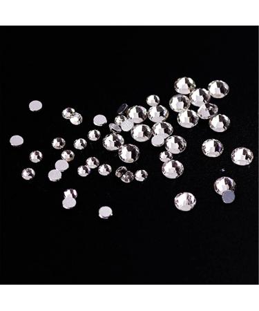 1600 pieces of Glitter Rhinestones for Nails Transparent Crystal and Diamond Crystal AB Nail Art Decorations with 1 Tweezer (6 Sizes) (1600 Pieces) - Buy Online on GoSupps.com