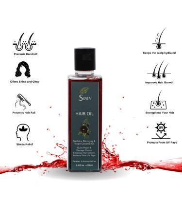 SVATV Methika Bhringraj & Virgin Coconut Hair Oil - 100ml - Natural Treatment for Hair Growth, Dry Scalp & Thinning Hair - Buy Online on GoSupps.com