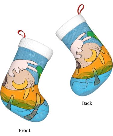 YYHHAOFA Sunflower Seeds and Rabbits Prints Christmas Decorative Stockings : Soft Light and Tactile Suitable for Christmas Halloween - Buy Online on GoSupps.com