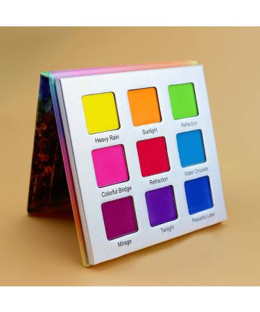 YMH BEAUTE 9 Color Highly Pigmented Bright Eyeshadow Palette - Long Lasting, Waterproof, Cruelty-free Rainbow Shades - Buy Online on GoSupps.com