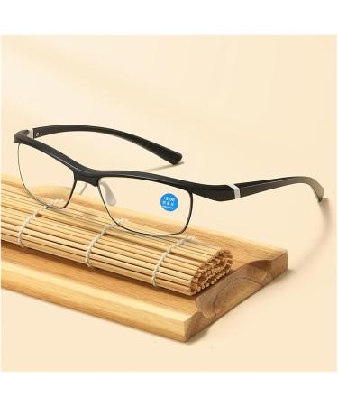 Ultra-Light Sports Glasses with Power-Tr90 Frames - High-Resolution Anti-Blue Light Reading Glasses for Men & Women - Black Frame Size 3.50 - Buy Online on GoSupps.com
