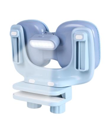 Desk Posture Corrector For Kids | Desk Upper Back Posture Brace With Light - Adjustable Height Double Chest Support Back Straightener Support For Students Vision Protection Light Blue2