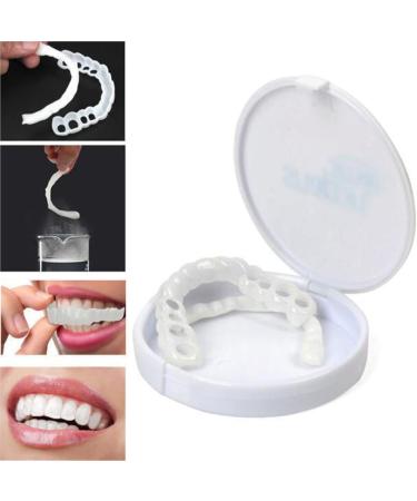MXRFACTory Silica Gel Dentures Instant Veneers Removable Snap on Cosmetic Temporary Jagged Smile Upper Bottom Whitening Repair Kit Men and Women 8pairs - Buy Online on GoSupps.com