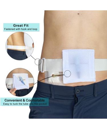 Breathable PD Belt for Peritoneal Dialysis | G Tube Holder & Covers | Gastrostomy Supplies for Adults | Large/X-Large (45-61 Inch) White - Buy Online on GoSupps.com