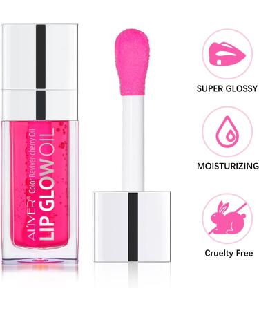 SBHEANGBA Moisturizing Lip Oil No-Sticky Gloss Tinted Balm Care Long Lasting Clear Liquid Lipsticks Plump Glow Oil For Dry Lip's Hydrating And Nourishing Pink Pack of 1 - Buy Online on GoSupps.com