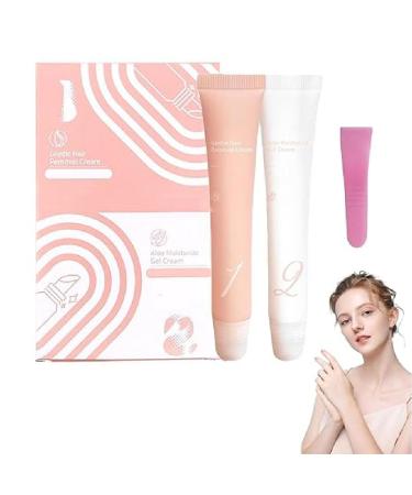 2 PCS Kit de cr me d pilatoire pour femmes Cr me d pilatoire pour le visage Epilation visage femme Creme epilatoire visages femme Cr me d' pilation douce pour les l vres ligne du bikini