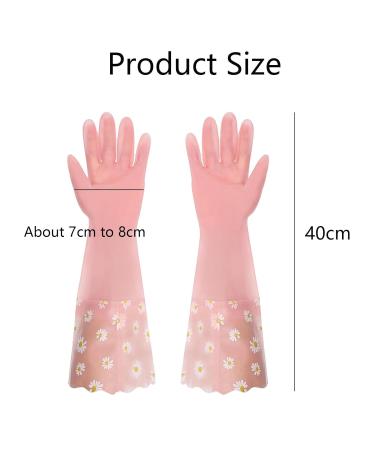 2 Pairs Medium Rubber Washing Up Gloves with Long Cuff for Household Cleaning - Dishwashing and Kitchen Gloves - Buy Online on GoSupps.com