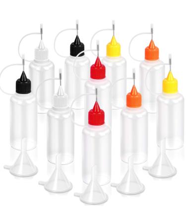 Fandamei 10 PCS Precision Tip Applicator Bottle  5 Color Glue Applicator Bottle with 5PCS Mini Funnel  30ml/1 Ounce Fine Needle Tip Squeeze Bottle for Alcohol Ink DIY Quilling Craft Acrylic Painting - Buy Online on GoSupps.com