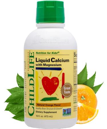 ChildLife Liquid Calcium with Magnesium Natural Orange Flavor 16 fl oz (474 ml)