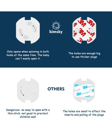 Kimsky Child Safety Sockets - 30-Piece Set with Rotary Mechanics & Adhesive Tape | Baby & Kids Socket Protection - Buy Online on GoSupps.com