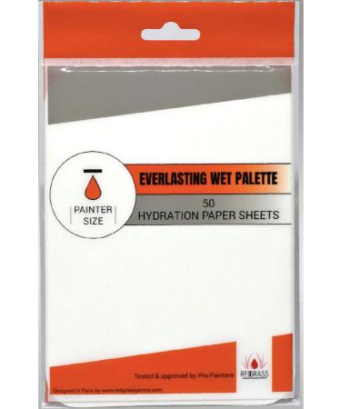 Redgrassgames 50 Hydration Paper Sheets for Everlasting Wet Palette Painter - Hydration Paper for Miniature Painting