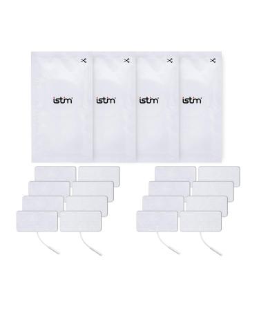 iStim Super Soft 2"x2" TENS Unit Electrodes for TENS Massage EMS - 100% Japanese Gel (2"x4" - 16 Pieces)