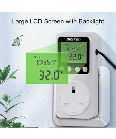 DIGITEN Day/Night Temperature Controller for Reptiles, Greenhouses, and Homebrewing - Thermostat with Timer for Heating and Cooling - Buy Online on GoSupps.com