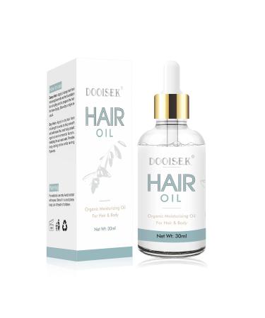 DOOISEK Hair Oil  organic moisturizing oil Argan Oil Organic Hair Stimulate Growth for Dry and Damaged Hair  for Face  Hair and Body Oily and Dry Skin Hair and Balancing Face Oil Non-Greasy 1.06oz.