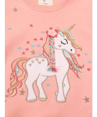 Girls Unicorn Sweatshirt - Long Sleeve Cotton Top for Kids, Ages 1-12 - Buy Online on GoSupps.com