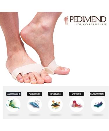 Pedimend Sesamoiditis Pain Relief Pads - Gel Pillows for Foot Care Midfoot Support & Orthopedic Shoe Inserts - Beige (2 Pairs) - Buy Online on GoSupps.com