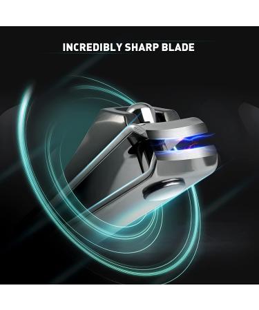 BEZOX Nail Clipper Set - Professional Ergonomic Toenail Clippers for Men and Women with Non-Slip Design, Nail File, and Tin Case - 2 Pcs Dark - Buy Online on GoSupps.com