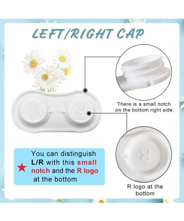 Cosysparks 6-Pack Daisy Travel Contact Lens Containers - Portable Mini Lens Box for Home & On-the-Go - Buy Online on GoSupps.com