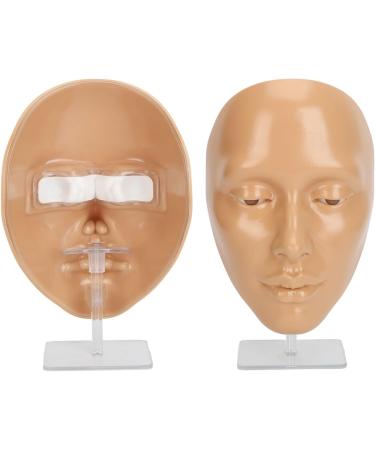  Cryfokt 5D Silicone Reusable Makeup Mannequin Face Board with 20ml Makeup Remover Oil Eyeshadow for Complete Practice - Buy Online on GoSupps.com