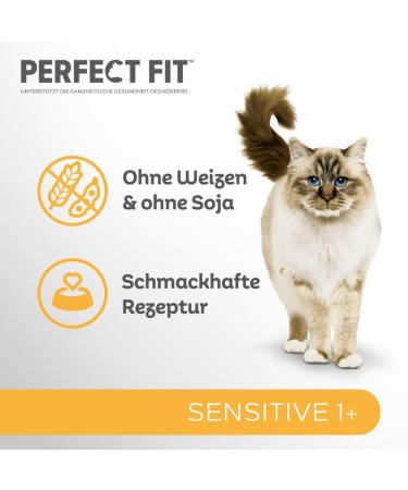 PERFECT FIT Adult Dry Cat Food - Turkey for Sensitive Cats (1+ Year) - 7 kg Pack | International Shipping - Buy Online on GoSupps.com