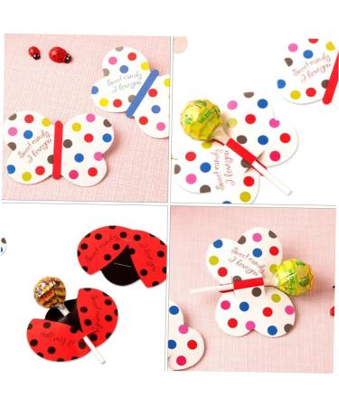  MERRYHAPY MERRYHAPY 150 Pieces Decorative Lollipop Cards Decorative Lollipop Card Decoration Candy Decorations Cartoon Paper Card Decorative Card - Buy Online on GoSupps.com