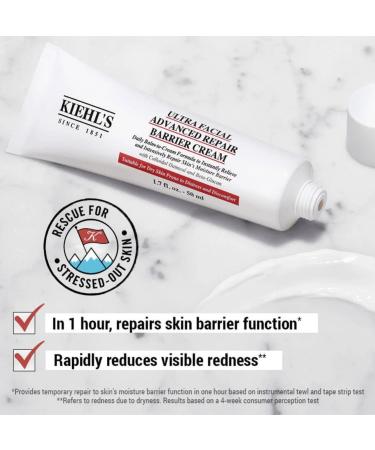 Kiehl's Ultra Facial Advanced Repair Barrier Cream 1.7 oz / 50 mL - Hydrating Face Moisturizer - Buy Online on GoSupps.com