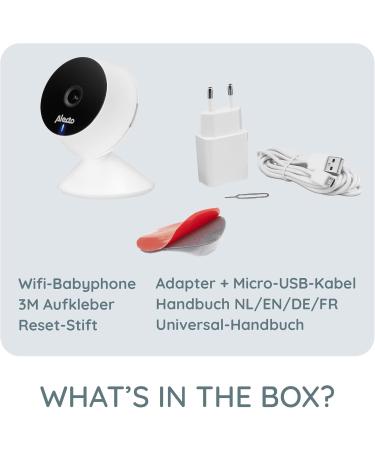 Alecto Smartbaby5 Baby Monitor Camera - WLAN Intercom Infrared Night Vision Motion Detection HD App Control - White - Buy Online on GoSupps.com