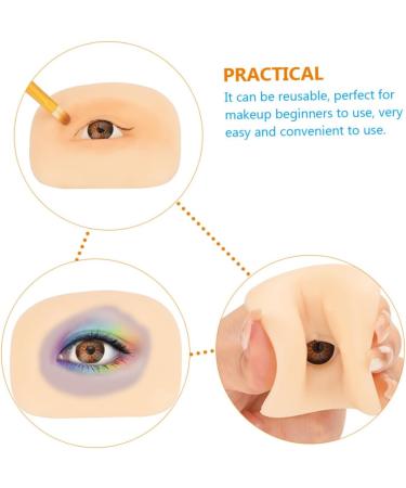 Beatifufu 1 Set Makeup Practice Skin Eyeshadow Fake Silicone Skin Blank Makeup Skin Tool Make up - Buy Online on GoSupps.com