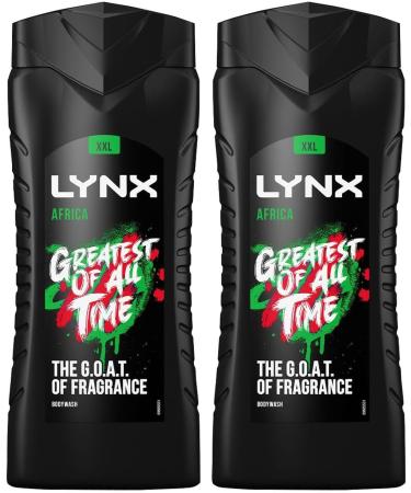Lynx AFRICA REFRESHING Shower Gel - Pack of 2 - 17.6 Fl Oz.