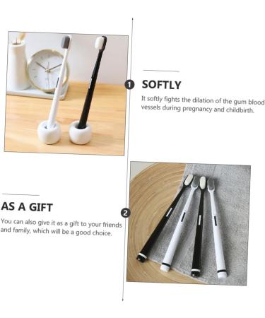 Partykindom 4-Piece Wangan Hair Toothbrush Set - Ultra-Like Brass Toothbrushes for Adults | Superior Oral Care & Thorough Cleaning Tools - Buy Online on GoSupps.com