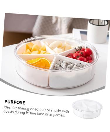 Alipis Dried Fruit Plate Lunchbox Vegetable Platter Kid Snack Serving Tray Candy Case Fruit Tray Household 26X7.5CM White - Buy Online on GoSupps.com