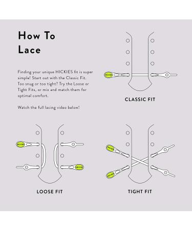 HICKIES 2.0 Elastic Tie-Free Shoelaces - White | Comfortable Adjustable International Shipping Available - Buy Online on GoSupps.com