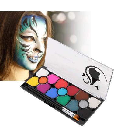 Professional Face & Body Painting Set - 15 Colors DIY Cosmetic Tools with Brush & Storage Box - Buy Online on GoSupps.com