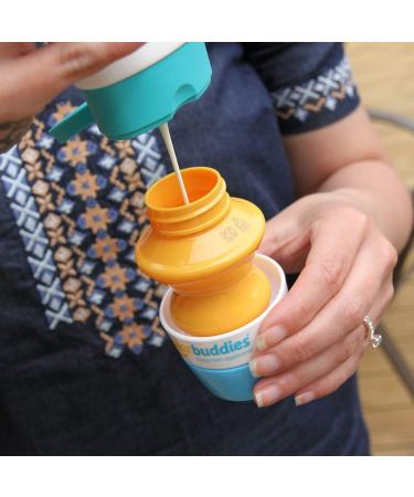 Duo Pack Solar Buddies Refillable Roll-On Sponge Applicator | Travel Size 100ml for Sunscreen & Lotions - Perfect for Kids Adults & Families - Buy Online on GoSupps.com