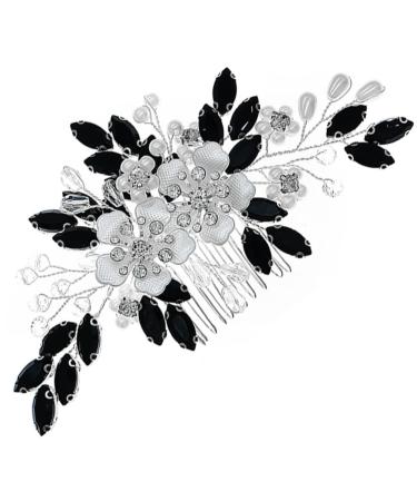 FRCOLOR pearl flower comb wedding hair accessories Wedding hair side comb Bride hair side comb Hair fork wedding decoration reusable headdress girl rhinestones party supplies bridesmaid