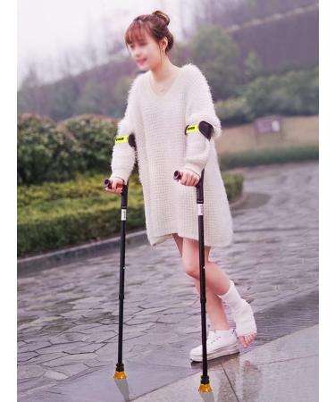 Folding Forearm Crutch with U-Shaped Arm Cuff and Ergonomic Handle Adjustable Aluminum Crutch for 150-195cm Tall Adults Prosperous - Buy Online on GoSupps.com