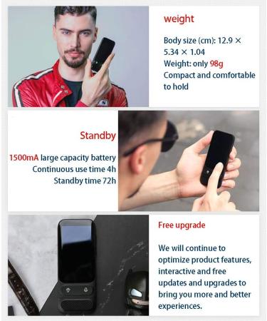 Translator Device No WiFi Translator Device Smart Language Voice 3.1. Inch Touch Screen 45 Languages WiFi Pocket Electronic Translators Learning Traveling Shopping Black (Light Gray) Made in China - Buy Online on GoSupps.com