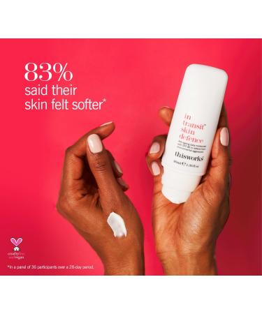 This Works In Transit Skin Defence 40 ml - SPF Face Moisturiser with Hyaluronic Acid Vitamin E and Antioxidants - Anti-Aging Daily Face Sunscreen with SPF 30 for Broad-Spectrum UVA/UVB Protection New In-Transit Skin Defence - Buy Online on GoSupps.com