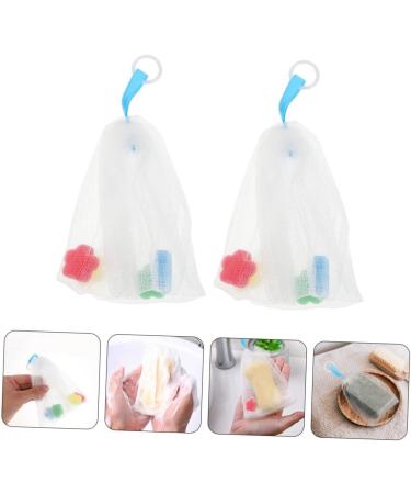 Baluue 4 Pcs Foaming Net Soap Mesh Pouches Portable Soap Exfoliating Soap Bag Soap Pouch White Pe - Buy Online on GoSupps.com