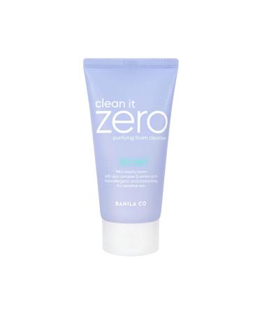 BANILA CO Clean It Zero Purifying Foam Cleanser, Foaming K Beauty Face Wash, Sensitive Skin Relief with CICA, Removes Make Up, No Sulfates or Parabens