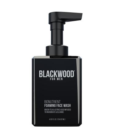 Blackwood For Men BioNutrient Foaming Face Wash - Gentle Daily Acne Facial Cleanser For Dry to Sensitive Skin - Deep Cleanse for Exfoliation - Paraben Free Sulfate Free & Cruelty Free (4.45 oz) 4.5 Fl Oz (Pack of 1)