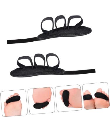 2pcs Toe Spacers for Women and Men - Straightener & Spreader with Eva Elastic Band for Night Support - Black - Buy Online on GoSupps.com