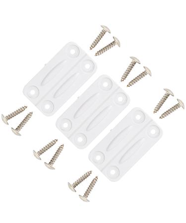 NeverBreak Parts - 3 Pack Cooler Hinges with Screws for Igloo Coolers | High Strength Cooler Replacement Parts White