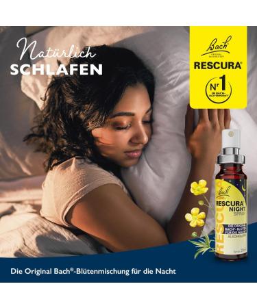 Original Bach RESCUE NIGHT Spray - Alcohol-Free Flower Remedy with White Chestnut 20ml - International Shipping Available - Buy Online on GoSupps.com