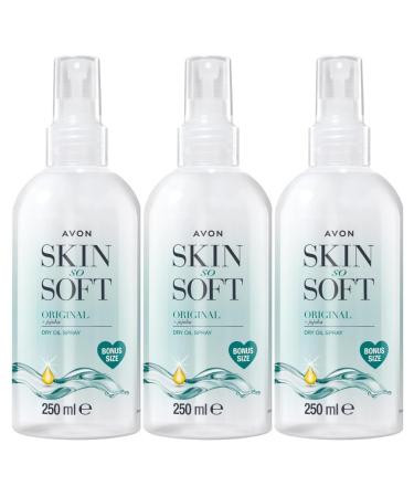 AVON SKIN SO SOFT Original Jojoba Oil Spray | Lightweight DRY Oil for Smooth & Silky Skin | Moisturizing Body Spray with Natural Jojoba | 3 PACK (8.4 fl oz / 250 ml Each) - Buy Online on GoSupps.com