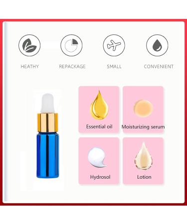 Tianzd 24-Pack 5ml Empty Chrome Blue Drip Bottles with Glass Pipettes & Gold Caps | Ideal for Perfume & Essential Oils - Buy Online on GoSupps.com