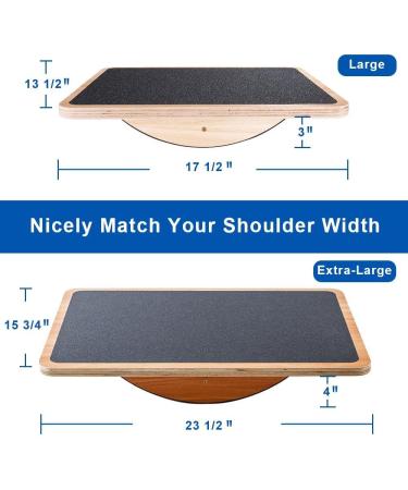StrongTek Wooden Balance Board - Professional Rocker Board for Standing Desk, Core Strength, Stability - Anti-Slip Roller for Under Desk Use - Office Wobble Board Essential - Buy Online on GoSupps.com