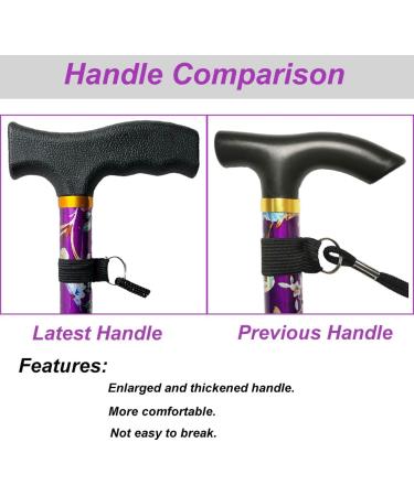 BeGrit Folding Walking Stick for Women - Adjustable & Lightweight Mobility Aid in Purple - Buy Online on GoSupps.com