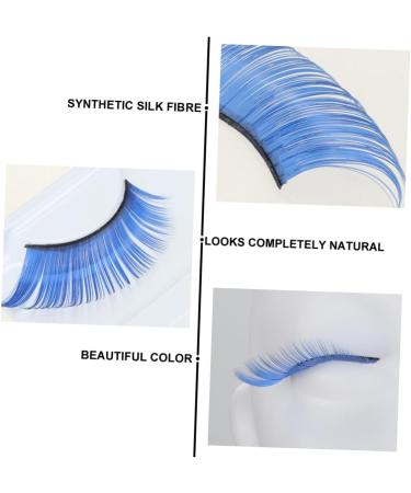 HAPINARY 2 Pairs Blue Long Eyelashes Halloween Eyelash Long Thick Eyelashes False Eyelashes Extension Dramatic Masquerade Party Eyelashes Fake Eyelashes Women Eyelashes - Buy Online on GoSupps.com
